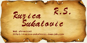 Ružica Šukalović vizit kartica